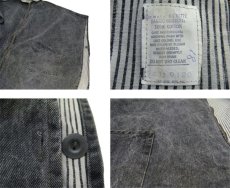 画像6: 1980's Denim Design Poncho　Black Denim　size Free (ONE SIZE FITS ALL) (6)