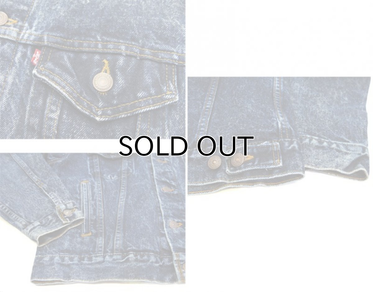 画像6: 1990's Levi's 70507-0227 Chemical Wash Denim Jacket -made in USA- Blue Denim(dark color) size L (表記 M) (6)