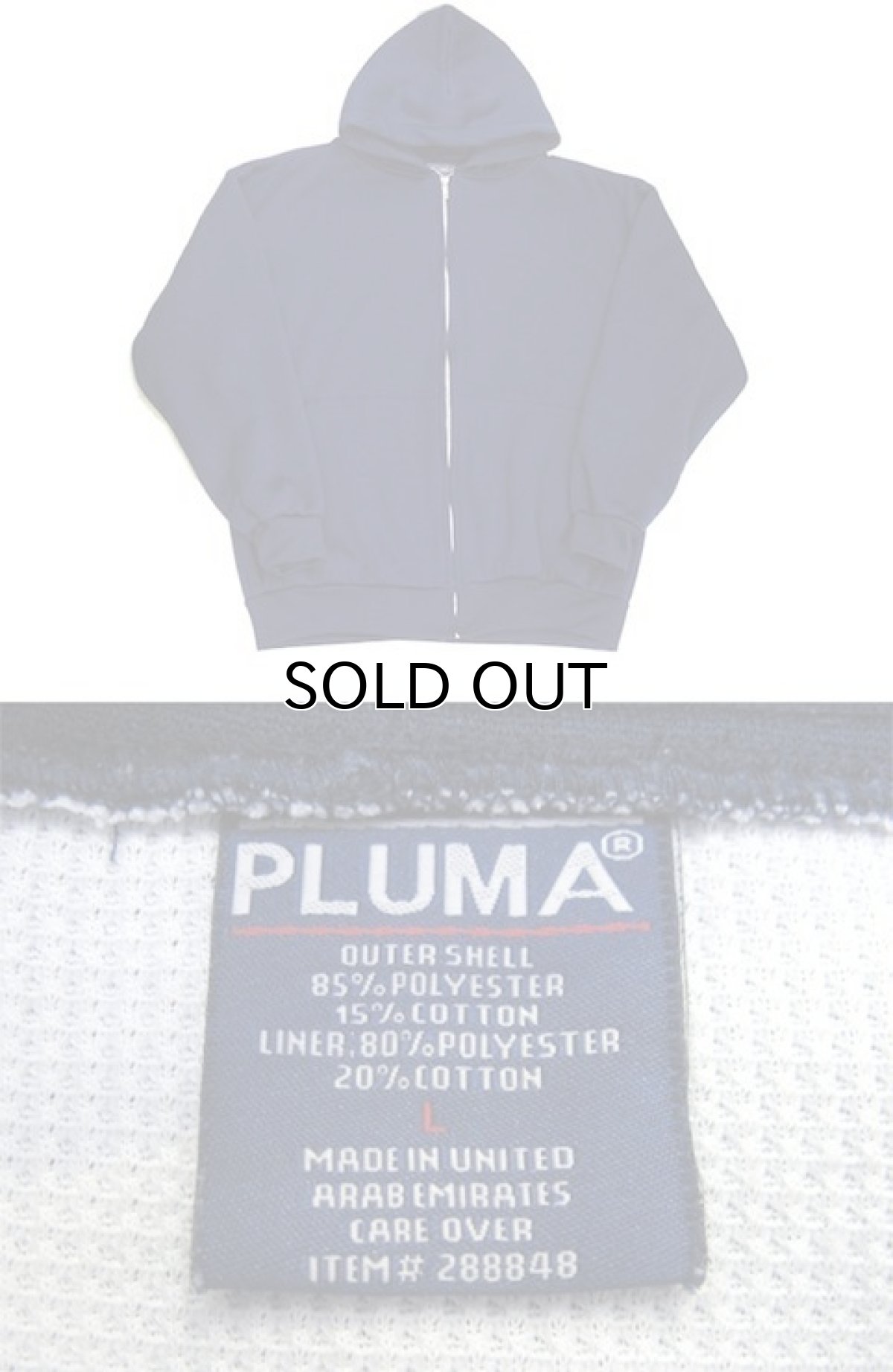 画像3: 1980's "PLUMA" Zip Up Sweat Parka with Thermal NAVY size M - L (表記 L) (3)