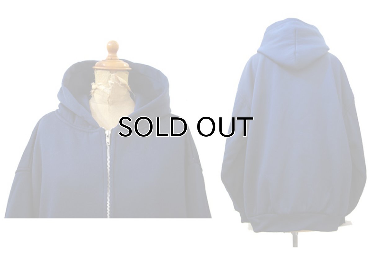 画像2: 1980's "PLUMA" Zip Up Sweat Parka with Thermal NAVY size M - L (表記 L) (2)