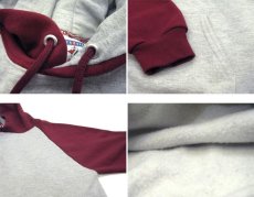 画像4: "JERZEES" Two-Tone Sweat Parka　Grey / Burgundy　size L (表記 M) (4)