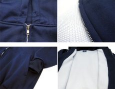 画像4: 1980's "PLUMA" Zip Up Sweat Parka with Thermal　NAVY　size M - L (表記 L) (4)