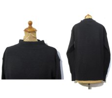 画像2: 1980's U.S.Military Mock Neck Sweater　BLACK　size M (表記 L 44-46) (2)