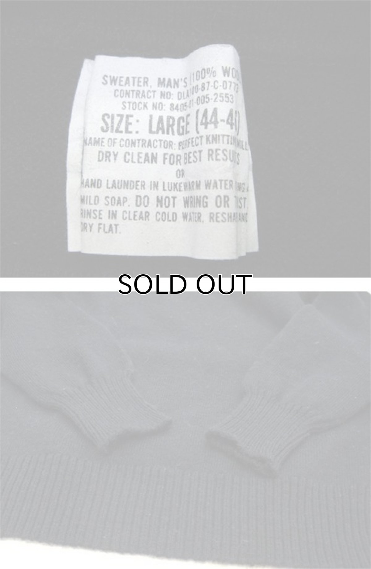 画像3: 1980's U.S.Military Mock Neck Sweater　BLACK　size M (表記 L 44-46) (3)