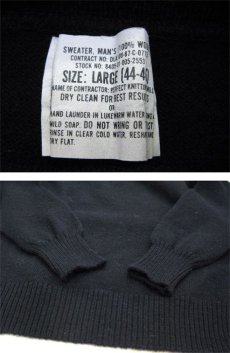 画像3: 1980's U.S.Military Mock Neck Sweater　BLACK　size M (表記 L 44-46) (3)