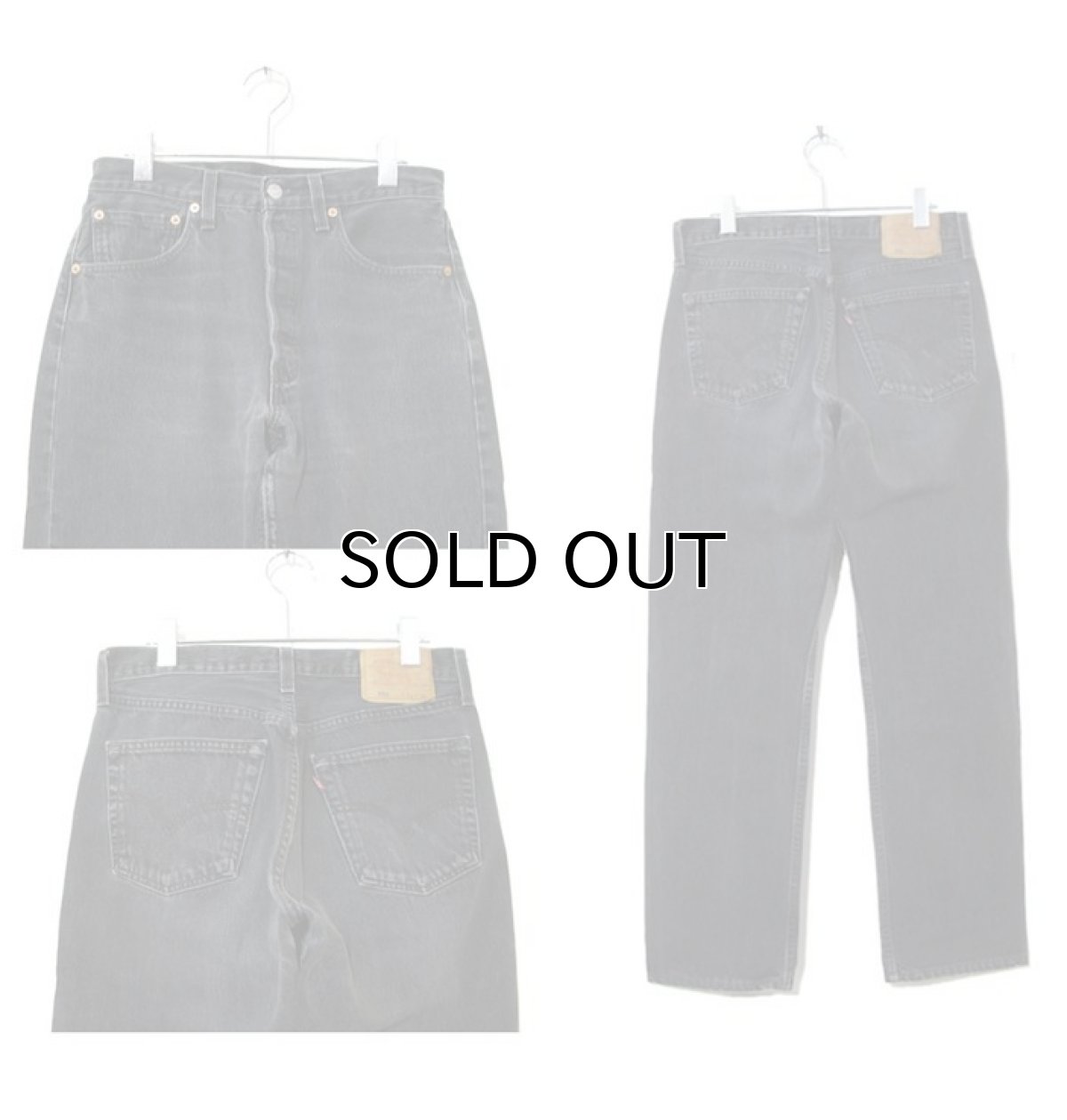 画像2: 1990's Levi's 501 Black Denim Pants -made in USA- size w 30inch (表記 w 31) (2)
