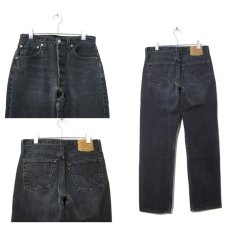 画像2: 1990's Levi's 501 Black Denim Pants -made in USA-　size w 30inch (表記 w 31) (2)