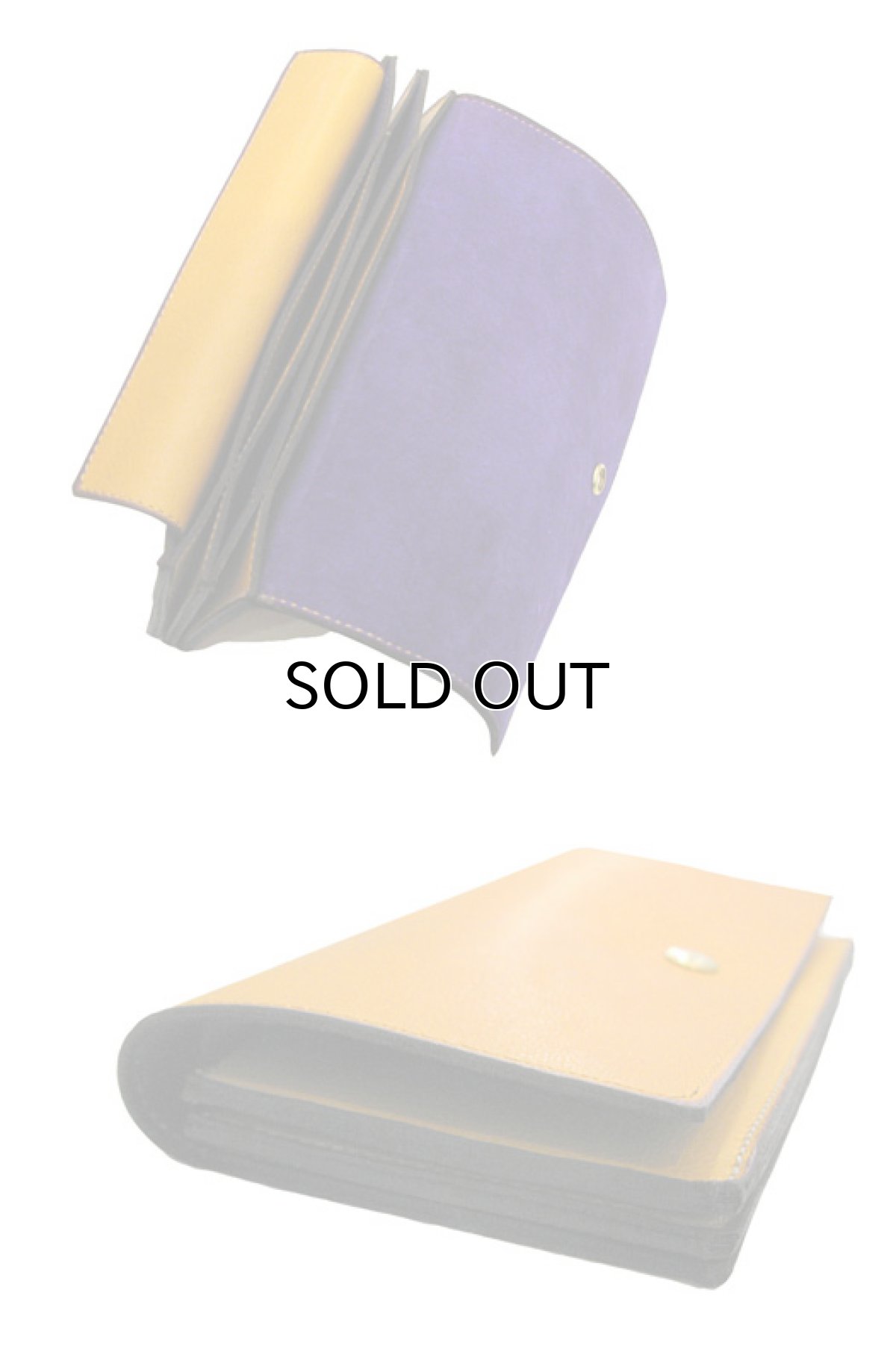 画像3: "JUTTA NEUMANN" Leather Wallet "the Waiter's Wallet"  color : Mustard / Purple 長財布 (3)