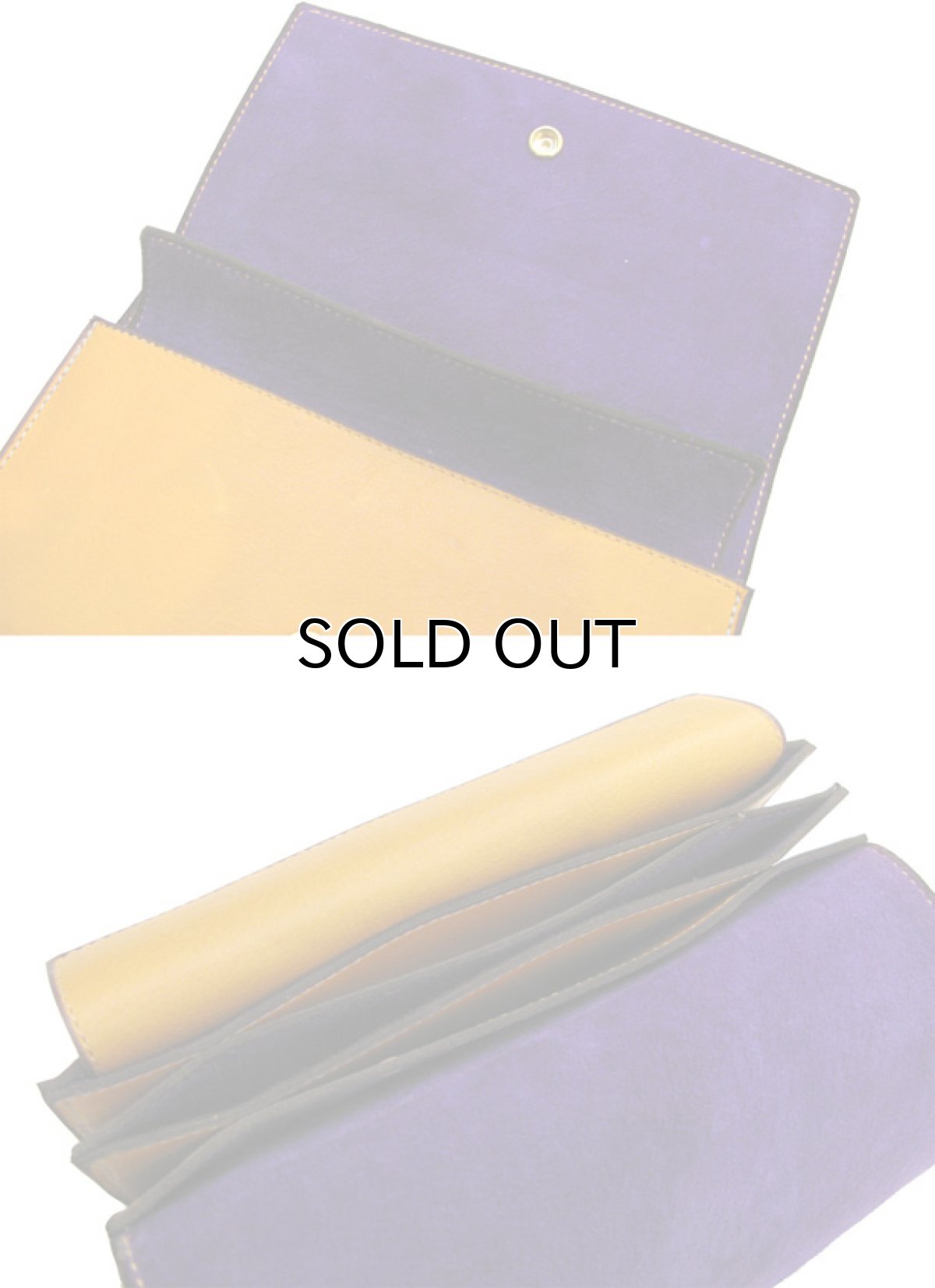 画像5: "JUTTA NEUMANN" Leather Wallet "the Waiter's Wallet"  color : Mustard / Purple 長財布 (5)