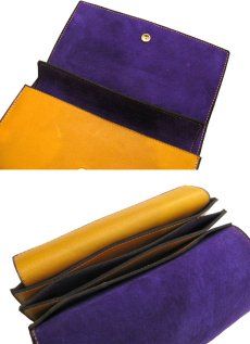 画像5: "JUTTA NEUMANN" Leather Wallet "the Waiter's Wallet"  color : Mustard / Purple 長財布 (5)