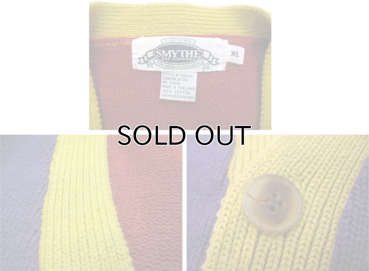 画像4: 1990's "SMYTHE AND COMPANY" Crazy Pattern Cotton Cardigan Multi Color size XL (表記 XL) (4)
