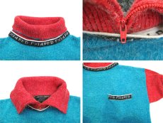 画像4: 1980-90's "KITTY HAWK" Hi-Neck Design Sweater　Blue / Red / Charcoal　size L - XL (表記 M) (4)