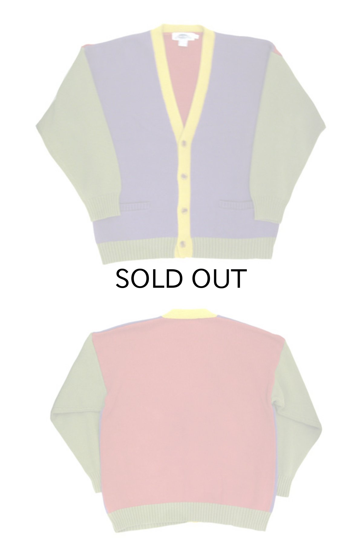 画像3: 1990's "SMYTHE AND COMPANY" Crazy Pattern Cotton Cardigan Multi Color size XL (表記 XL) (3)