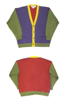 画像3: 1990's "SMYTHE AND COMPANY" Crazy Pattern Cotton Cardigan　Multi Color　size XL (表記 XL) (3)