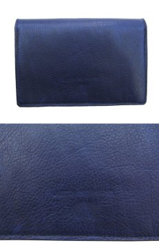 画像2: "JUTTA NEUMANN" Leather Wallet "the Waiter's Wallet" Medium Size　color : Navy / Grey (2)