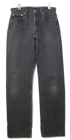 画像1: 1990's Levi's 501 Black Denim Pants -made in USA-　size w 31.5inch (表記 w 32) (1)