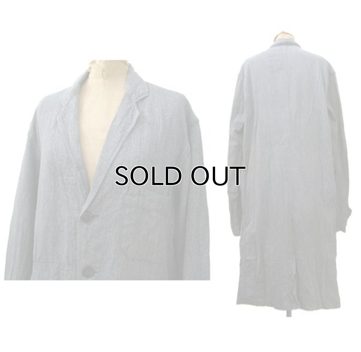 画像2: 1950's French "Le Pigeon Voyageur" Salt and Pepper Atelier Coat size M (表記 不明) (2)