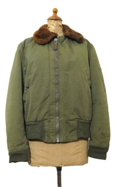 画像1: 1950's~ B-15 Flight Jacket for Commercial　OLIVE　size M - L (表記 不明) (1)