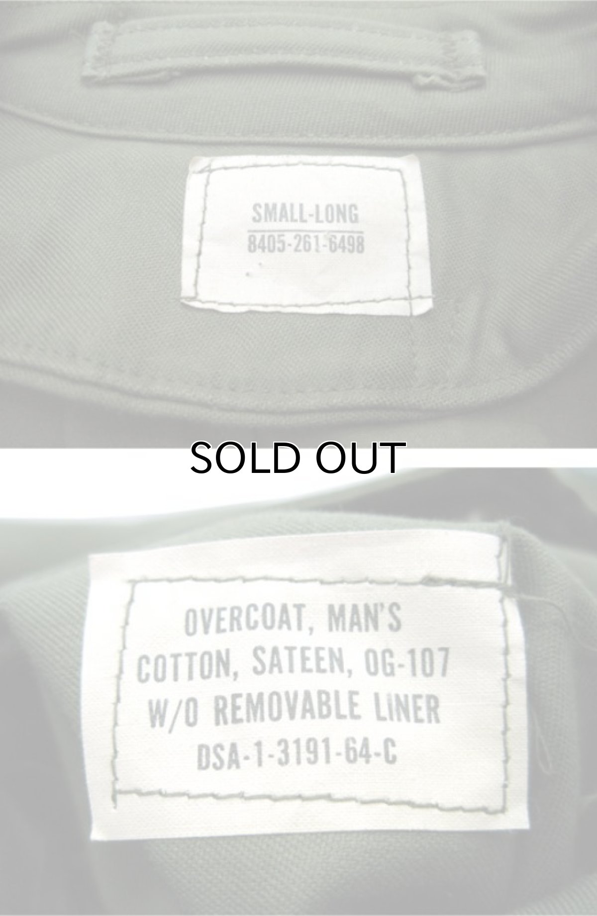 画像4: 1960's U.S.Military Cotton Sateen Trench Coat OLIVE size M (表記 SMALL-LONG) (4)