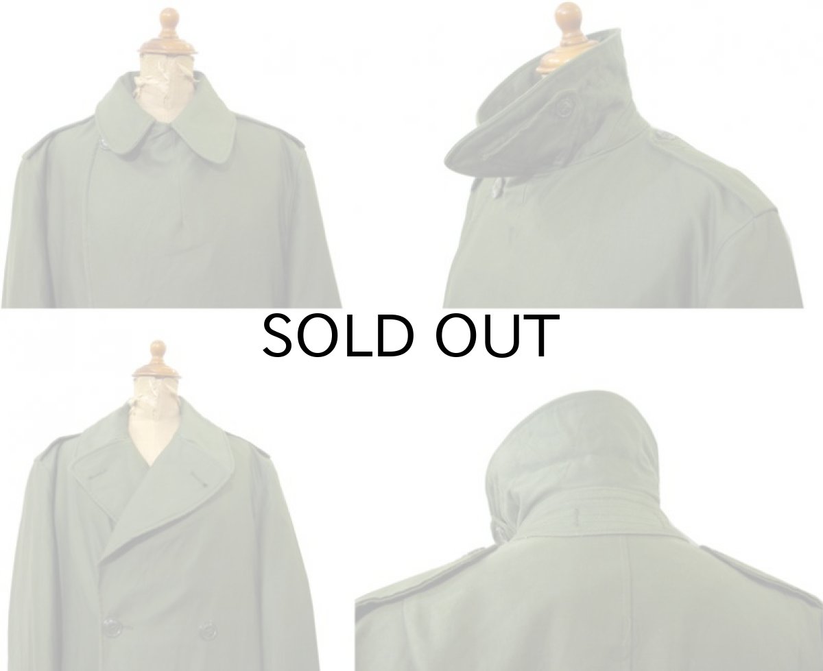 画像3: 1960's U.S.Military Cotton Sateen Trench Coat OLIVE size M (表記 SMALL-LONG) (3)