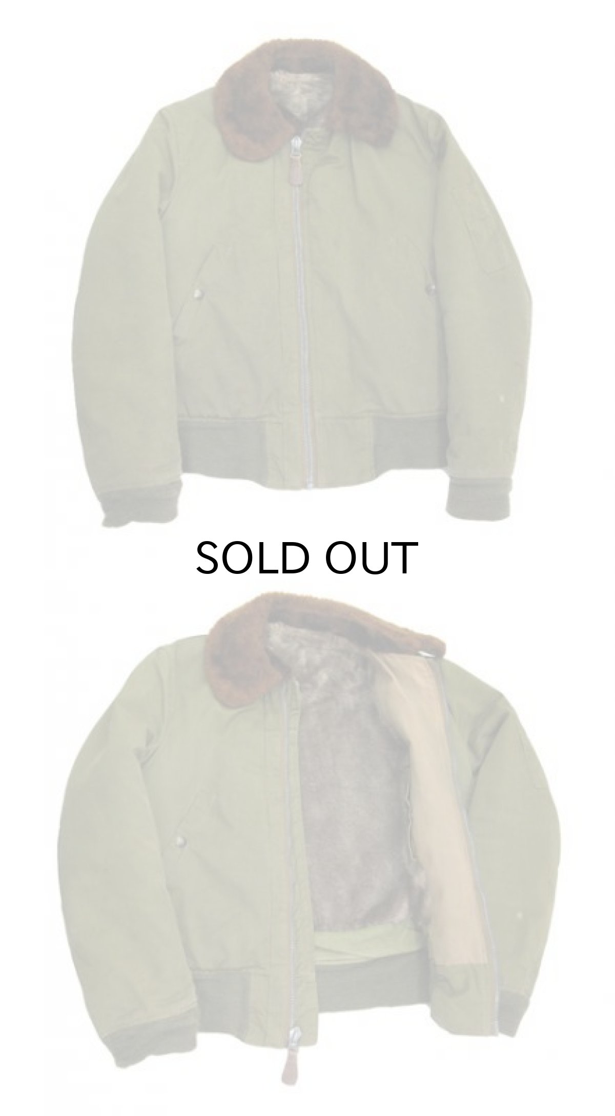 画像3: 1950's~ B-15 Flight Jacket for Commercial　OLIVE　size M - L (表記 不明) (3)