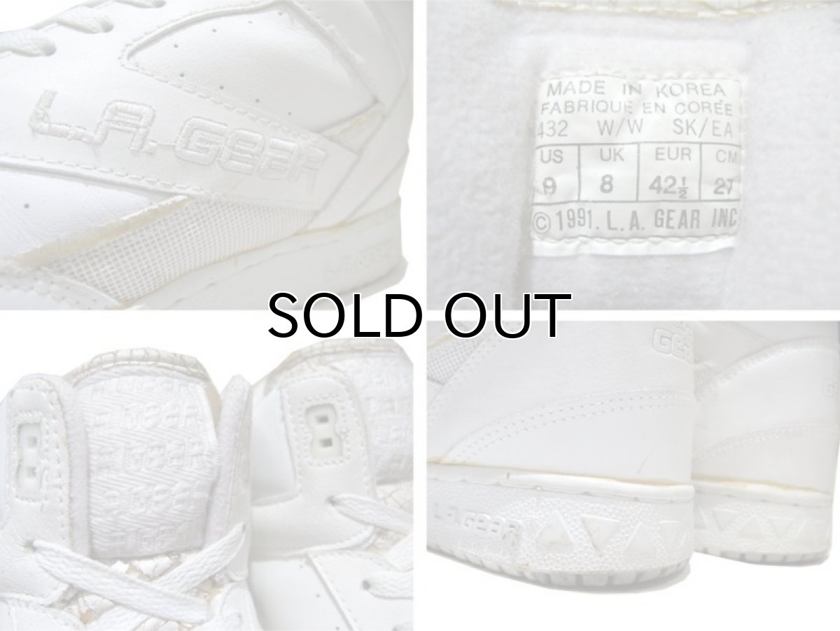 画像5: 1990's L.A.GEAR Basketball Shoes with Box -made in KOREA- WHITE size 9 (27 cm) (5)