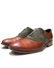 画像1: COLE HAAN Leather / Suede Saddle Shoes　Brown / Green　size 7.5 (25.5 cm) (1)
