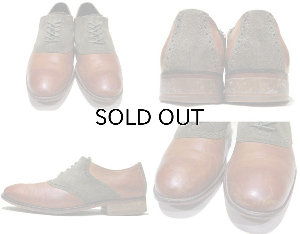 画像2: COLE HAAN Leather / Suede Saddle Shoes Brown / Green size 7.5 (25.5 cm) (2)
