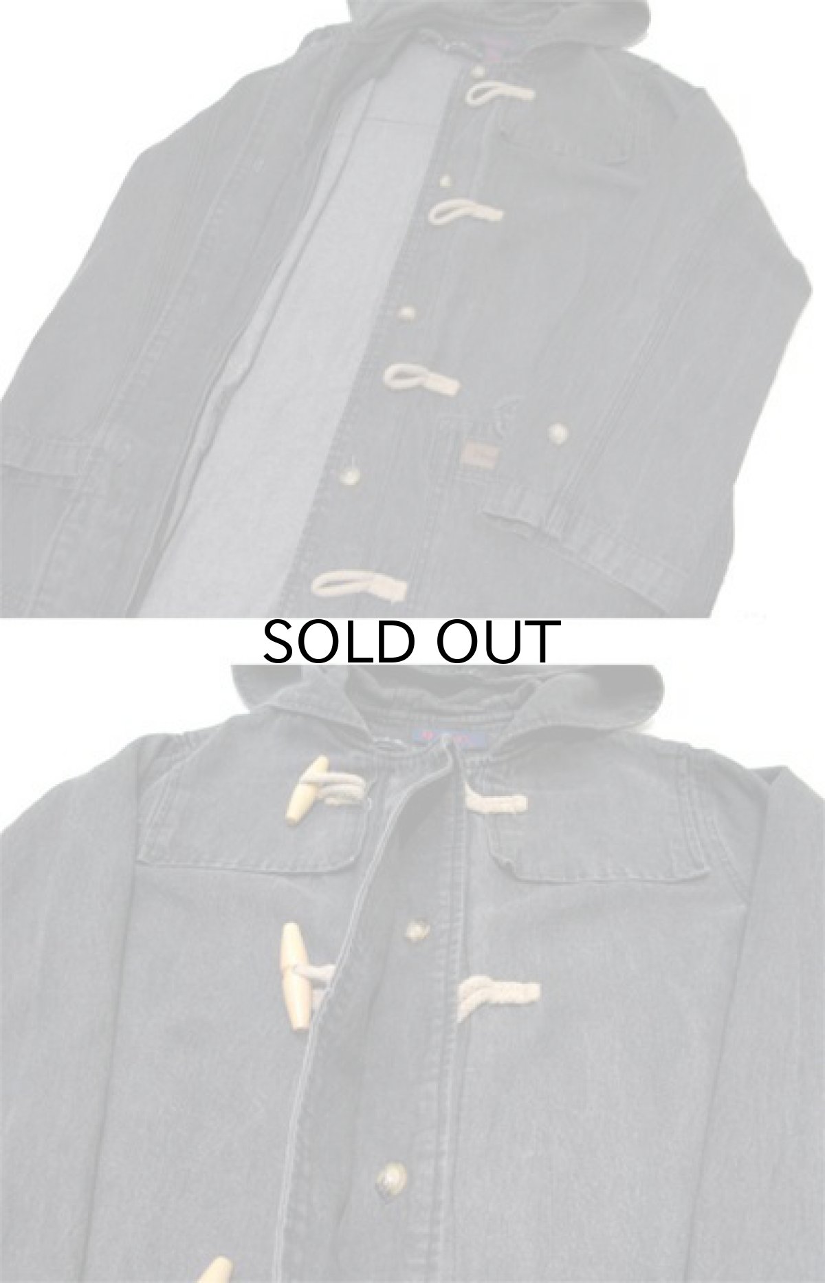 画像6: 1990's~ "Denim & Co." Black Denim Duffle Coat Black Denim size M (表記 M) (6)