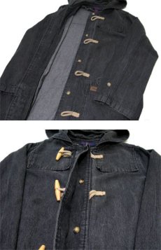 画像6: 1990's~ "Denim & Co." Black Denim Duffle Coat　Black Denim　size M (表記 M) (6)