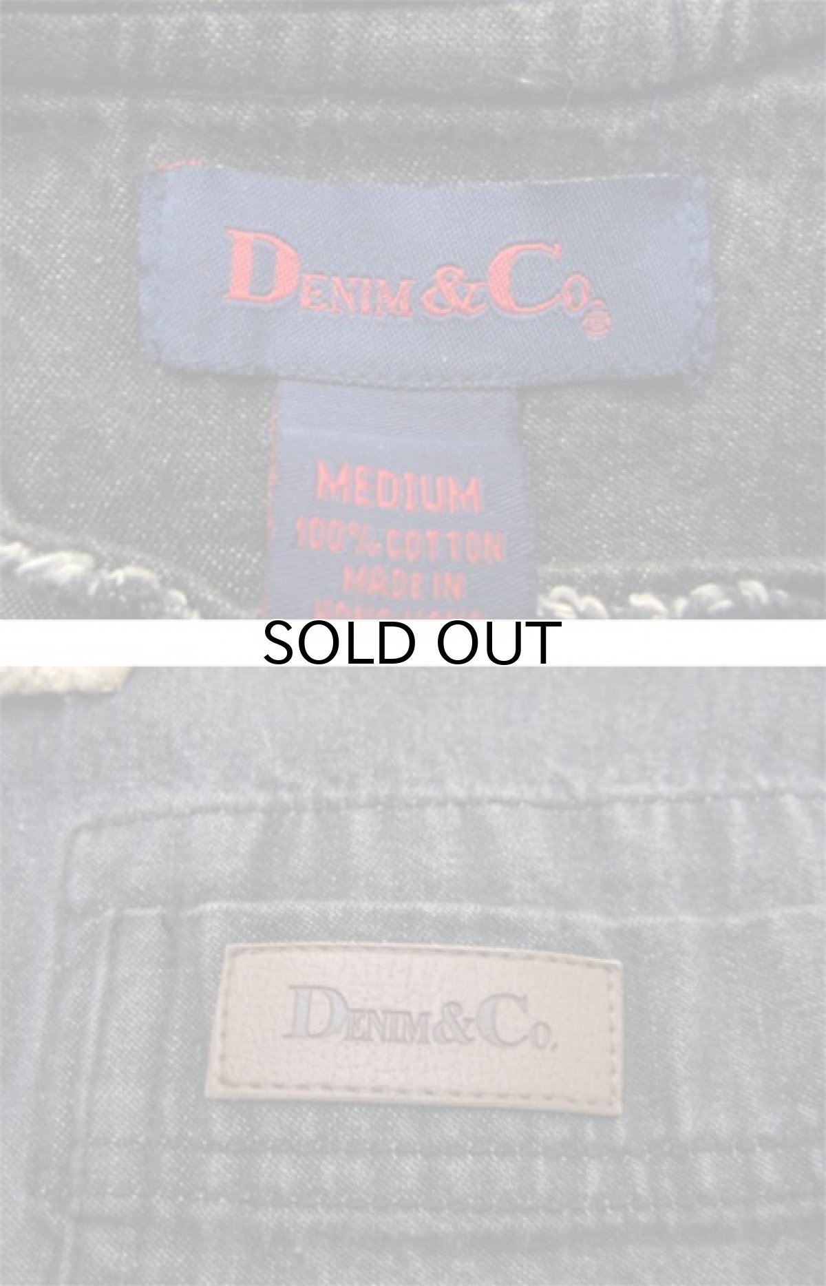 画像4: 1990's~ "Denim & Co." Black Denim Duffle Coat Black Denim size M (表記 M) (4)