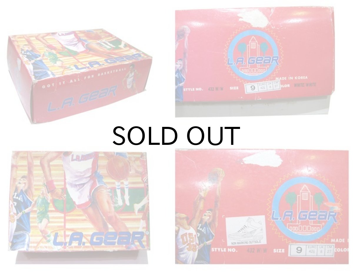 画像4: 1990's L.A.GEAR Basketball Shoes with Box -made in KOREA- WHITE size 9 (27 cm) (4)
