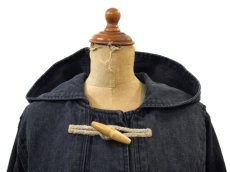 画像3: 1990's~ "Denim & Co." Black Denim Duffle Coat　Black Denim　size M (表記 M) (3)