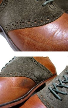 画像3: COLE HAAN Leather / Suede Saddle Shoes　Brown / Green　size 7.5 (25.5 cm) (3)