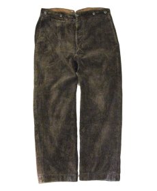 画像7: 1940's French "La Levre" Wide Wall Corduroy Trousers　BROWN　size w 34 ~ 36 inch (7)