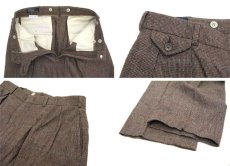 画像4: POLO by RALPH LAUREN Two-Tuck Wool Trousers　BROWN　size waist 32 inch (4)