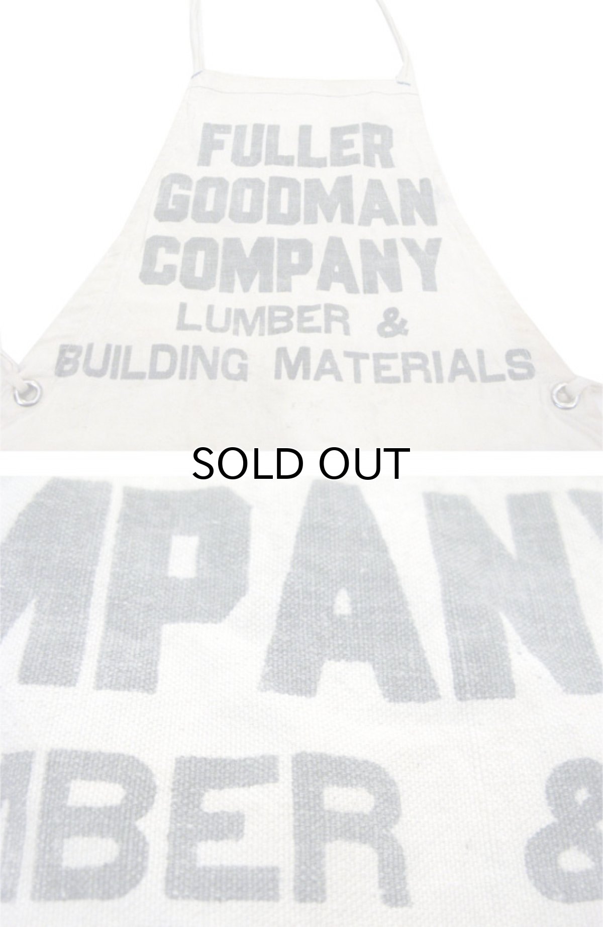 画像3: OLD Work Apron "FULLER GOODMAN COMPANY" color : NATURAL (3)