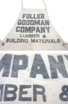 画像3: OLD Work Apron "FULLER GOODMAN COMPANY"　color : NATURAL (3)