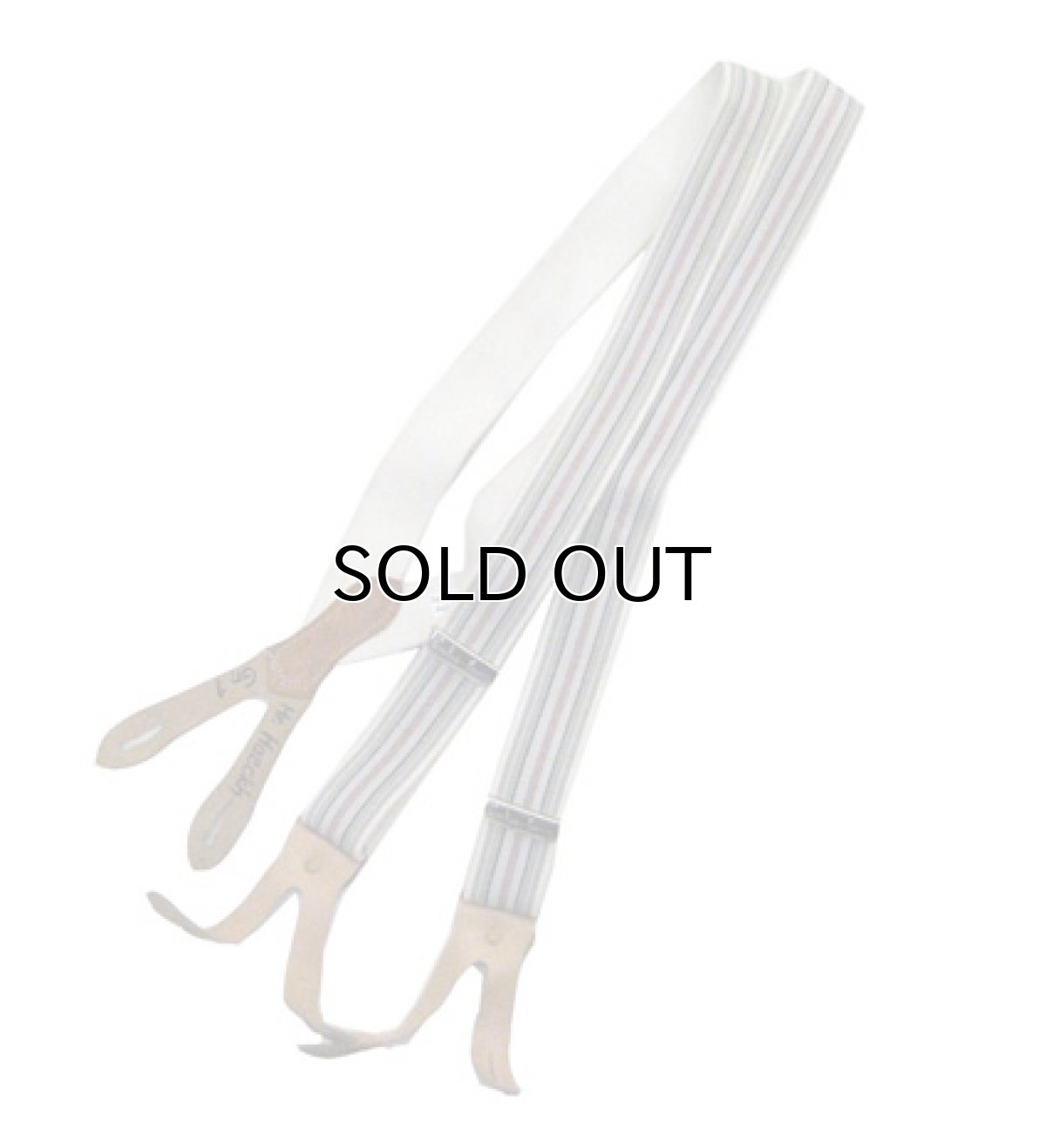 画像7: 1960's OLD Europe Wool Trousers with Suspender GREY size w 33 inch (7)