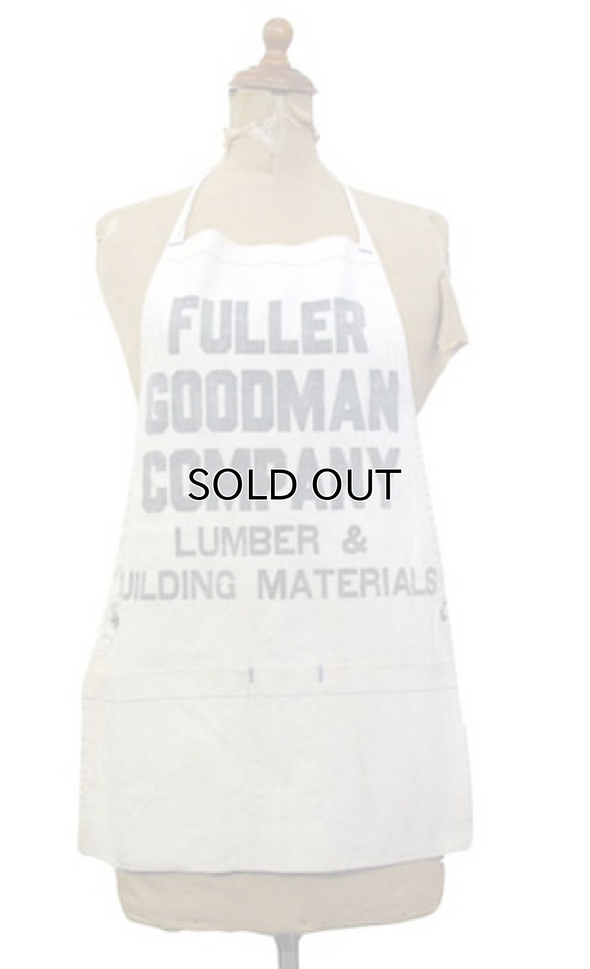 画像1: OLD Work Apron "FULLER GOODMAN COMPANY"　color : NATURAL (1)