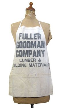 画像1: OLD Work Apron "FULLER GOODMAN COMPANY"　color : NATURAL (1)