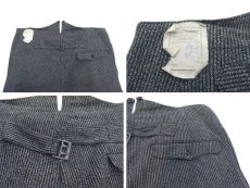 画像4: 1960's OLD Europe Wool Trousers with Suspender　GREY　size w 33 inch (4)