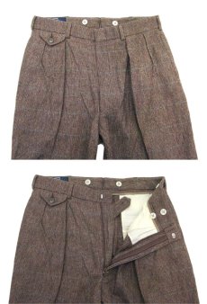画像3: POLO by RALPH LAUREN Two-Tuck Wool Trousers　BROWN　size waist 32 inch (3)