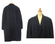 画像2: 1960's "PARK LANE" Single Long Wool Coat　BLACK　size M - L (表記 不明) (2)