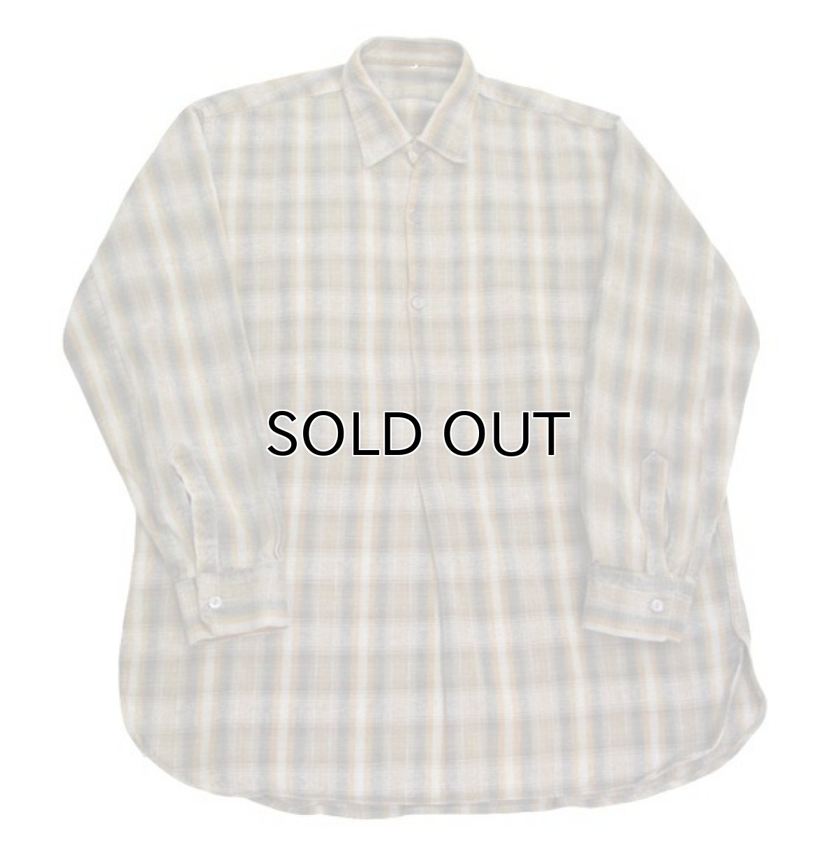 画像5: 1960's~ Europe L/S Pullover Long Shirts Olive / Orange size L (5)