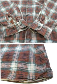 画像4: 1970's Europe L/S Flannel Long Shirts　Brown / Green　size XL (4)