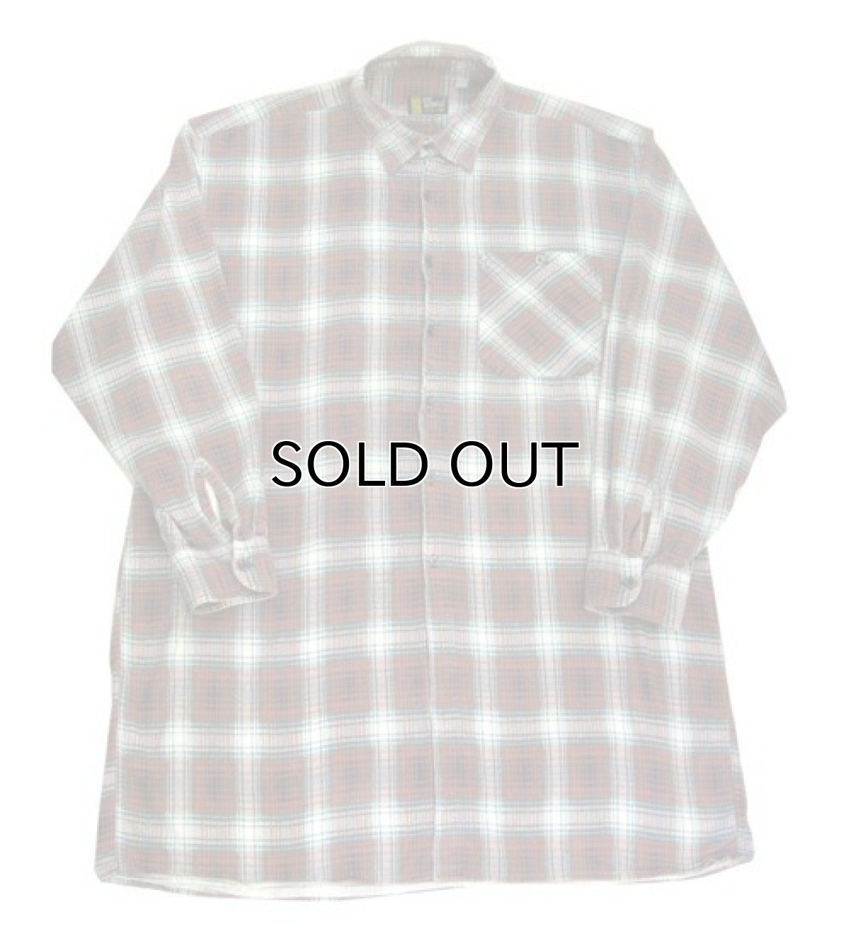 画像5: 1970's Europe L/S Flannel Long Shirts Brown / Green size XL (5)