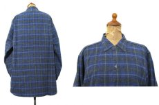 画像2: 1960's~ Europe L/S Pullover Long Shirts　BLUE　size M - L (2)