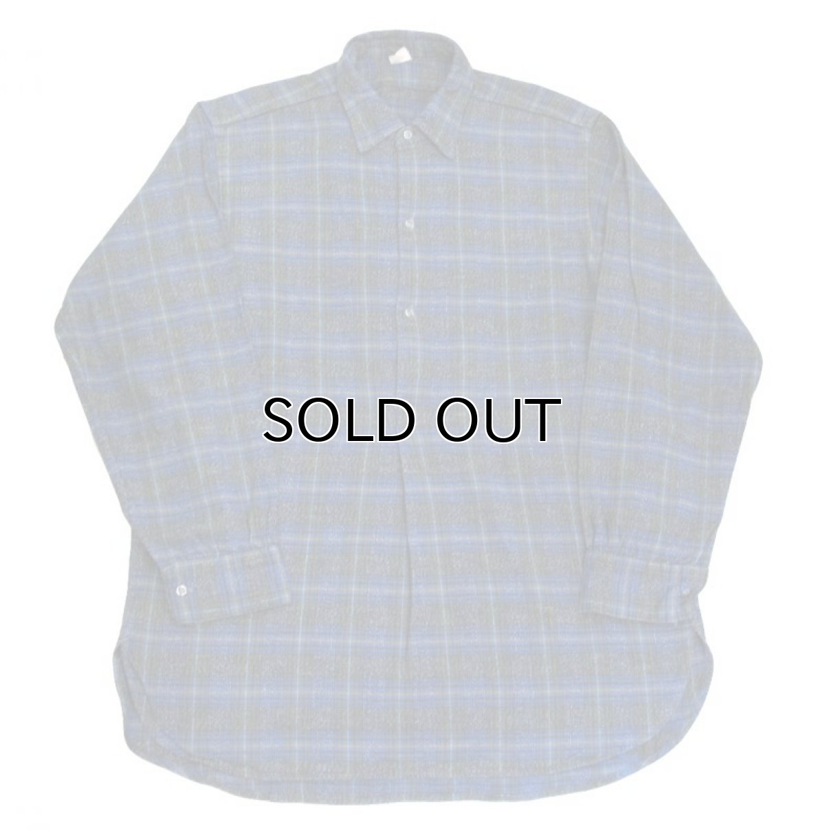 画像5: 1960's~ Europe L/S Pullover Long Shirts BLUE size M - L (5)