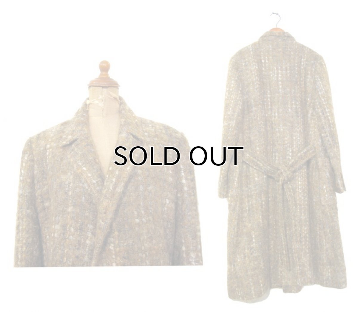 画像2: 1960's "RUTH MC CULLOCH" Mohair Wool Coat　BROWN　size M (表記 不明) (2)